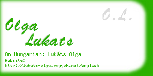 olga lukats business card