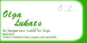 olga lukats business card